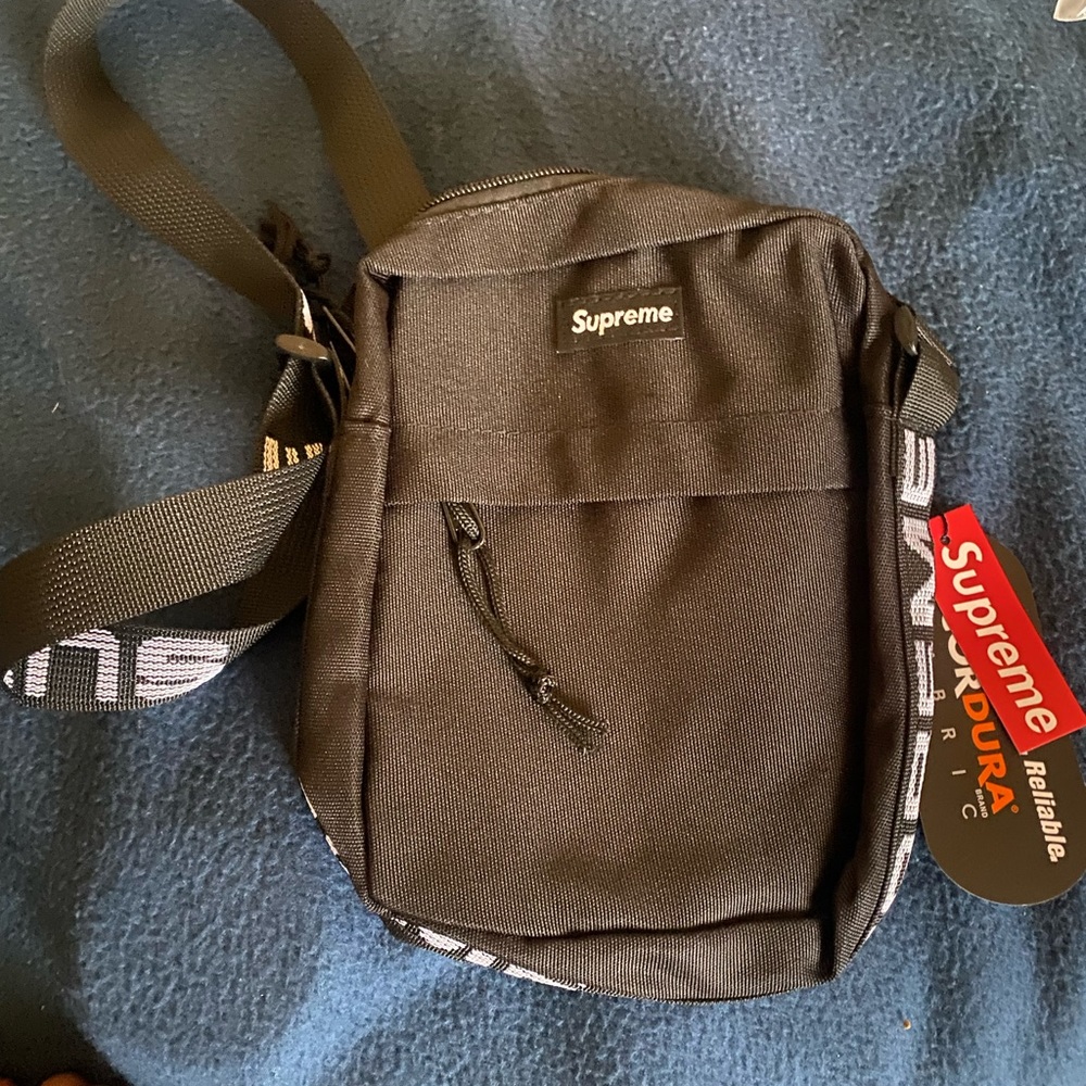 Black supreme pouch bag